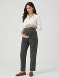 Over-Bump Straight Pants - Grey