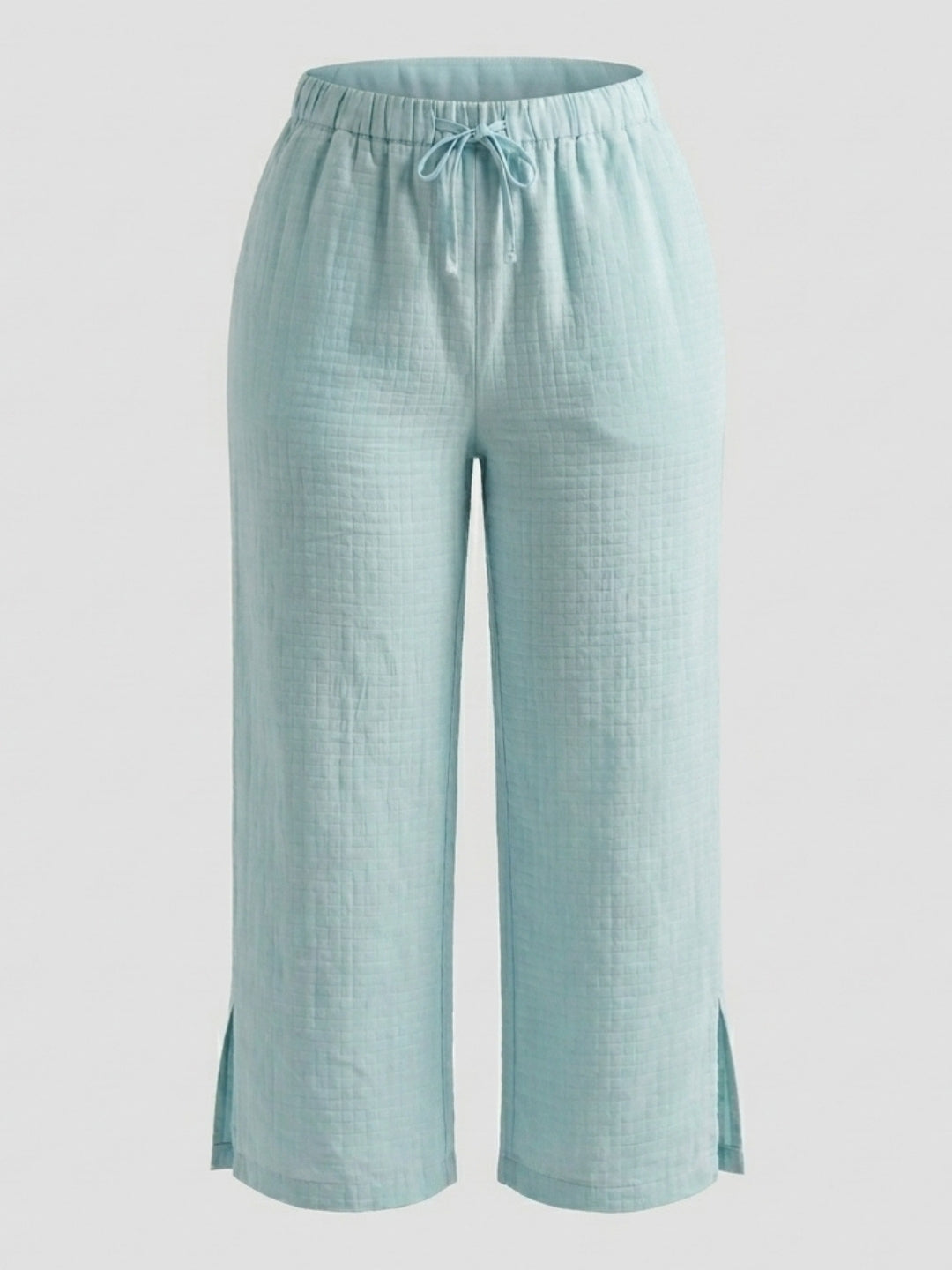 Side-Buttoned Nursing Co-Ord Pants - Light Blue