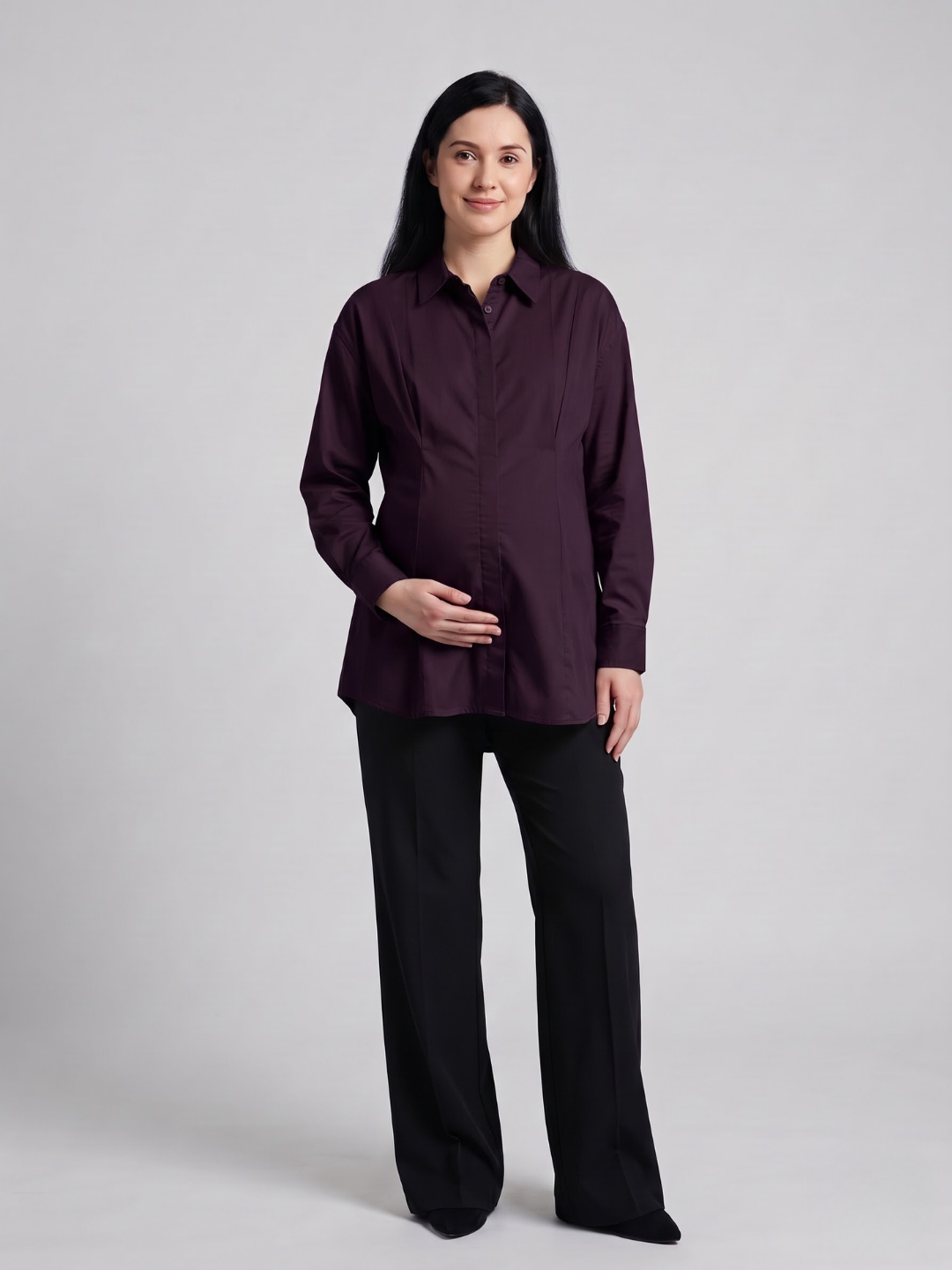 The Panelled Shirt - Wine