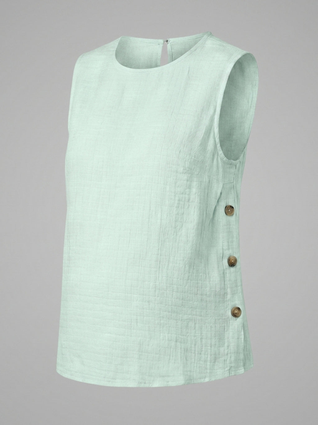 Side-Buttoned Nursing Co-Ord Top - Sea Green