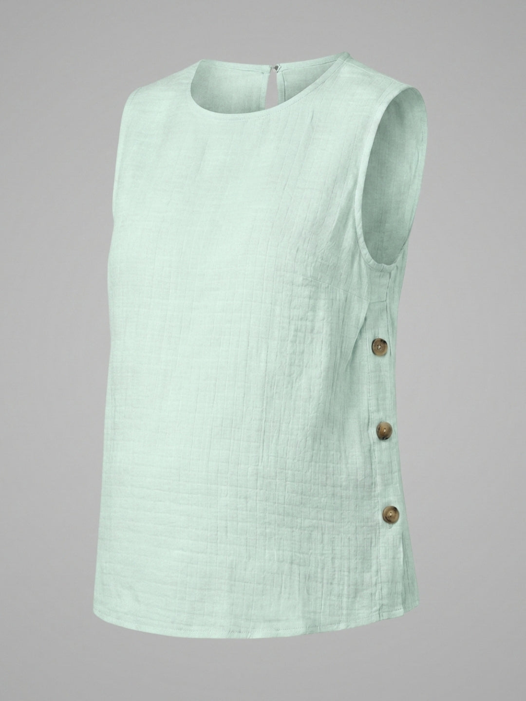 Side-Buttoned Nursing Co-Ord Top - Sea Green