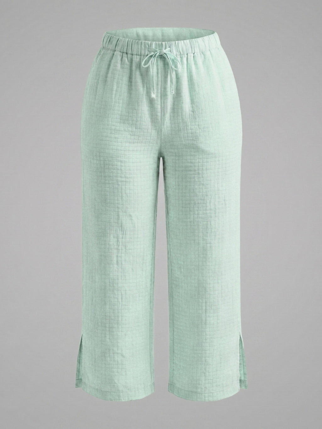 Side-Buttoned Nursing Co-Ord Pants - Sea Green