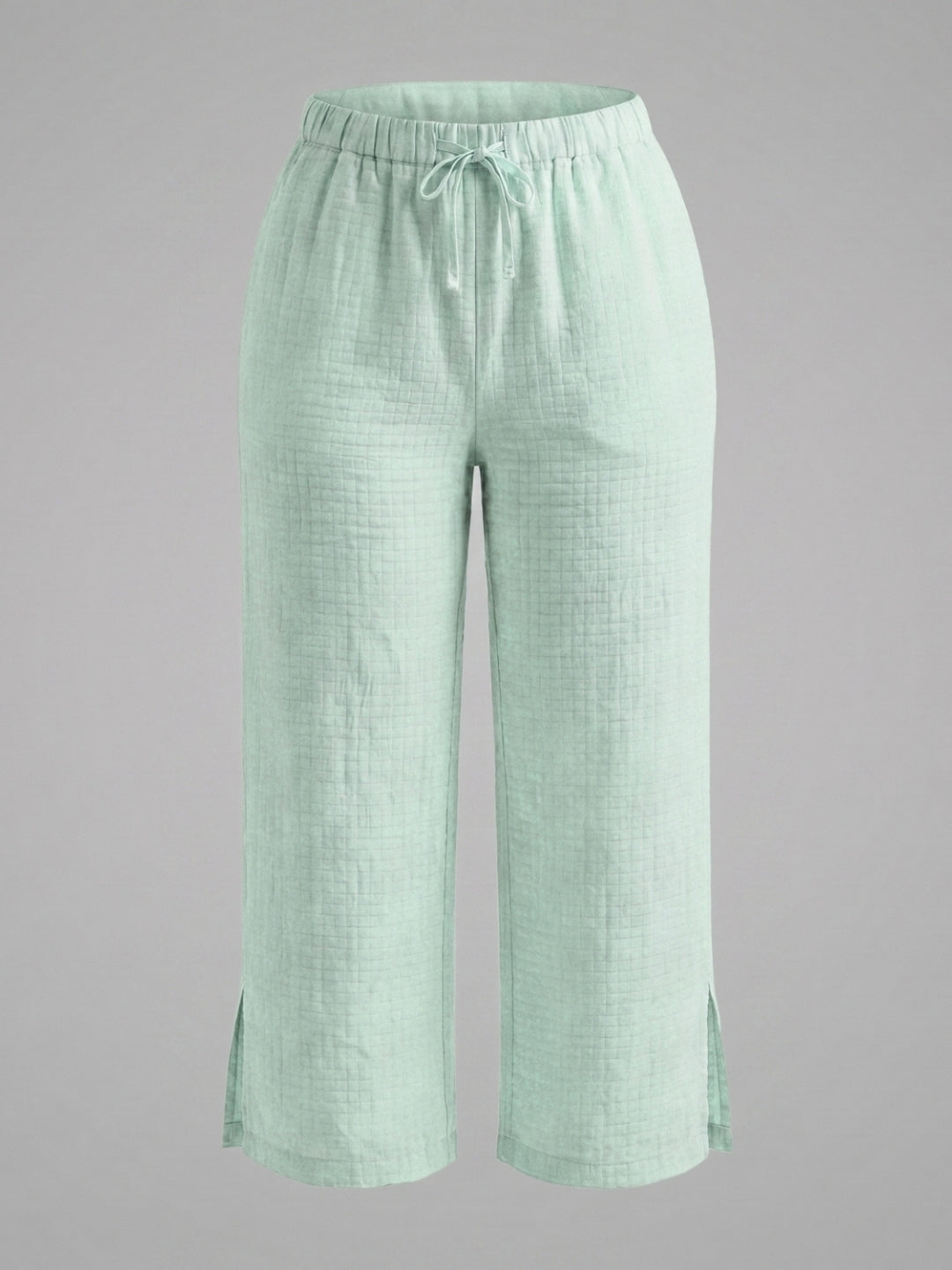 Side-Buttoned Nursing Co-Ord Pants - Sea Green