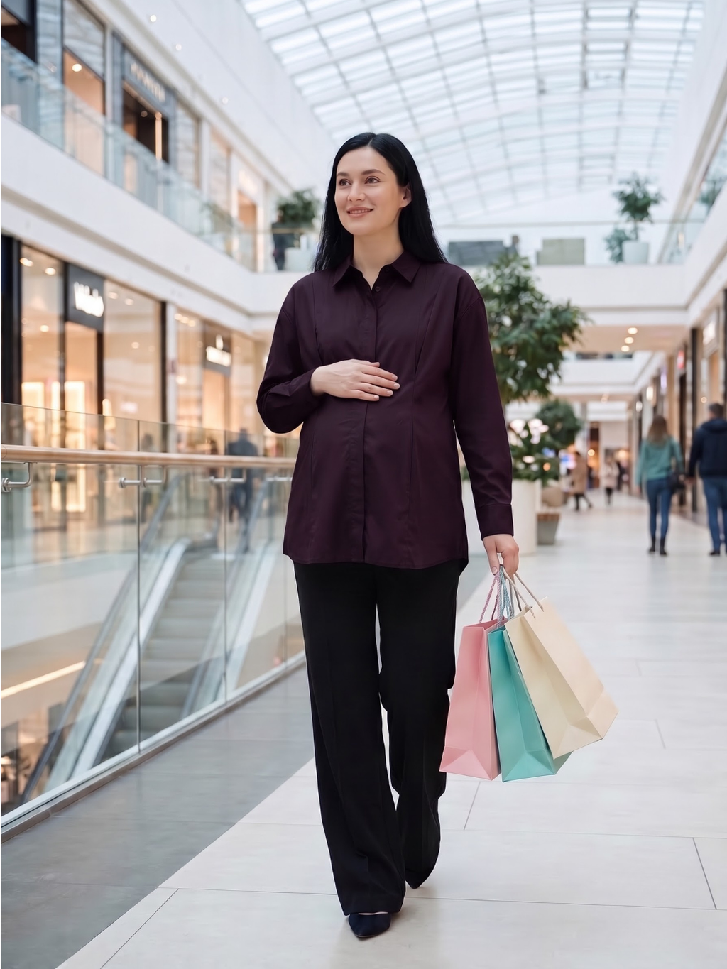 The Panelled Shirt - Wine