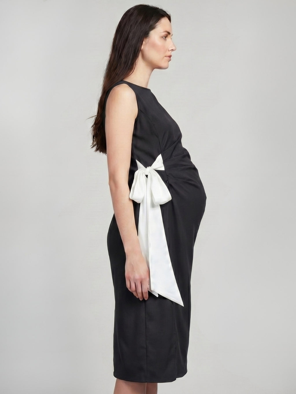 Side Bow-Tie Dress - Black