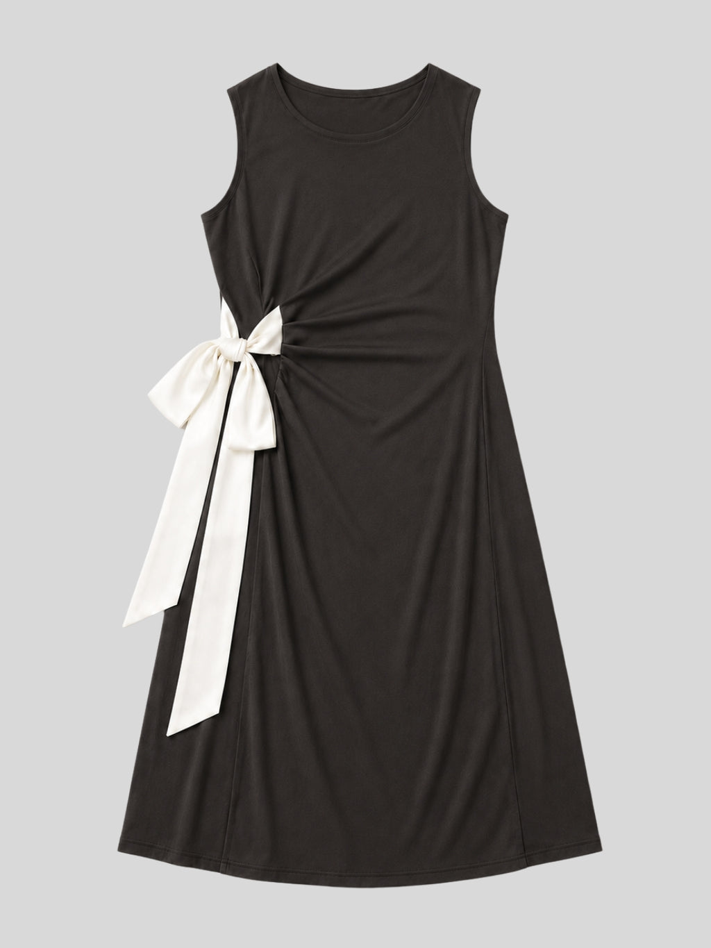 Side Bow-Tie Dress - Black