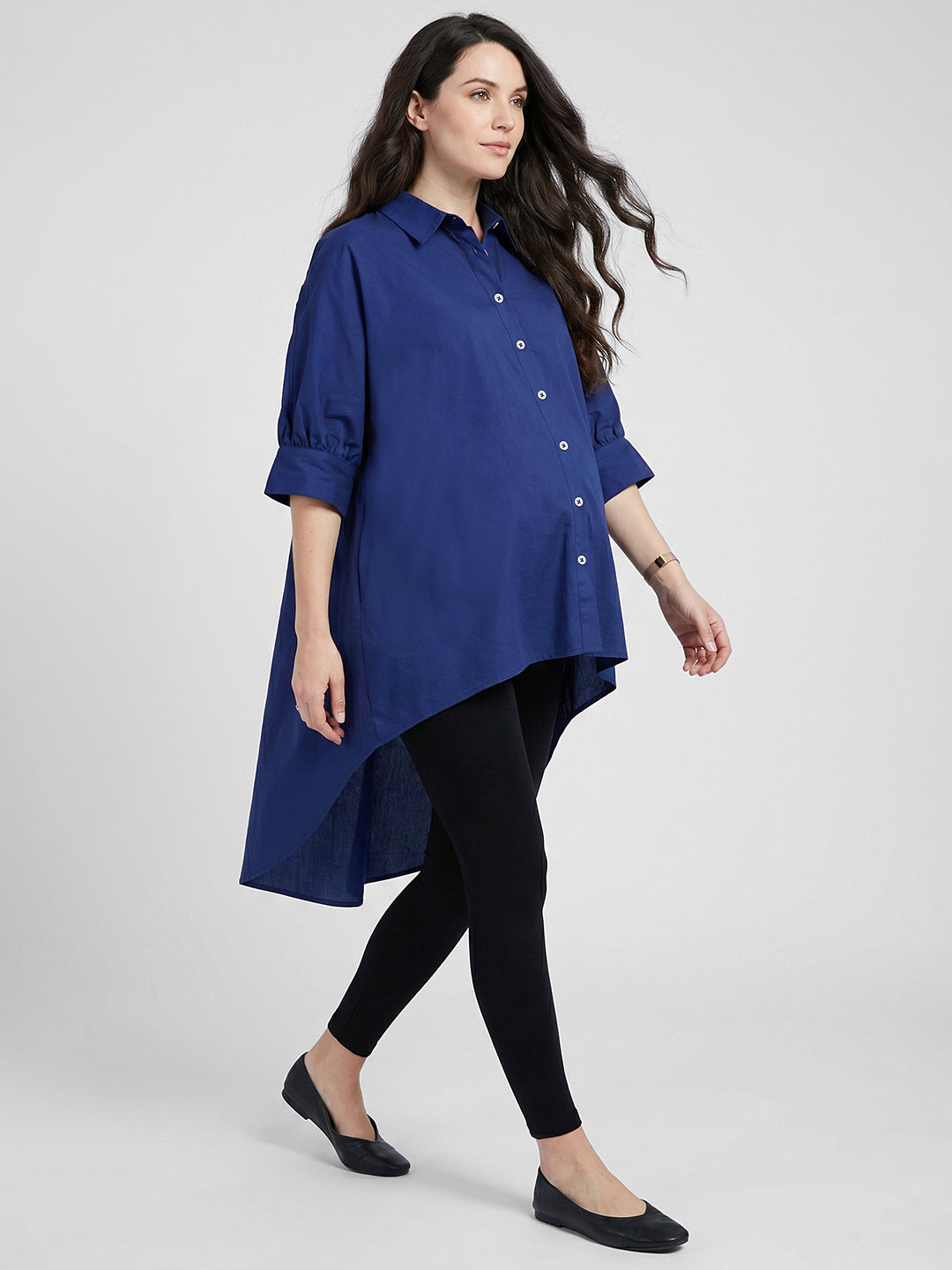 High-Low Drape Shirt