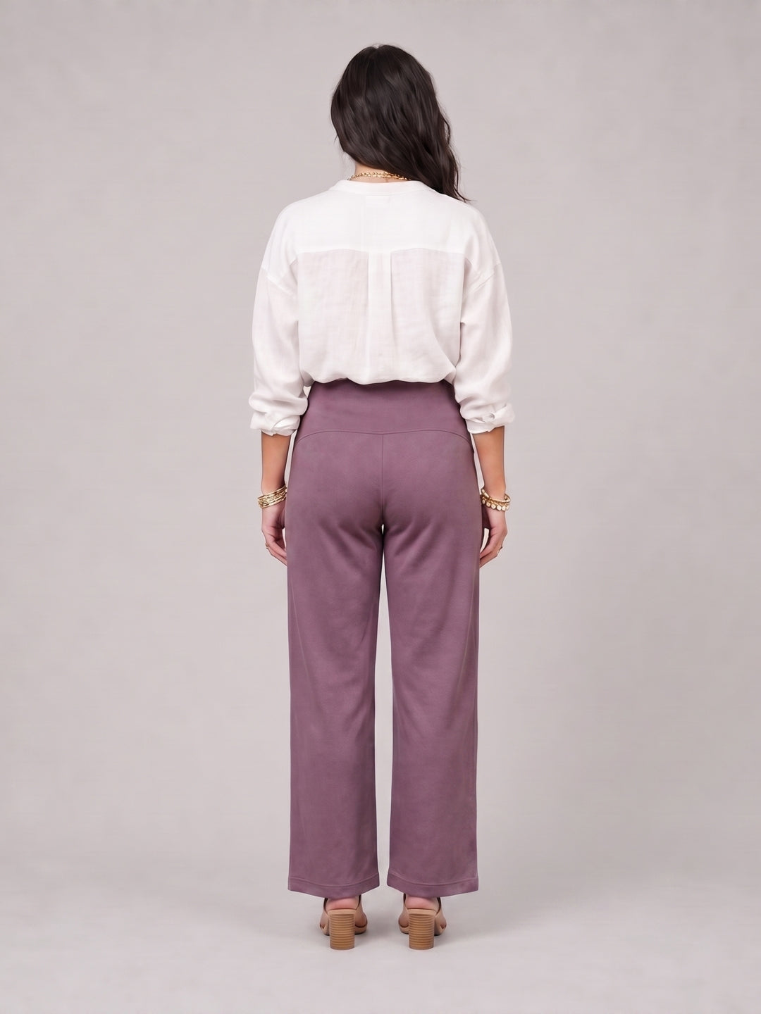 Over-Bump Straight Pants - Ash