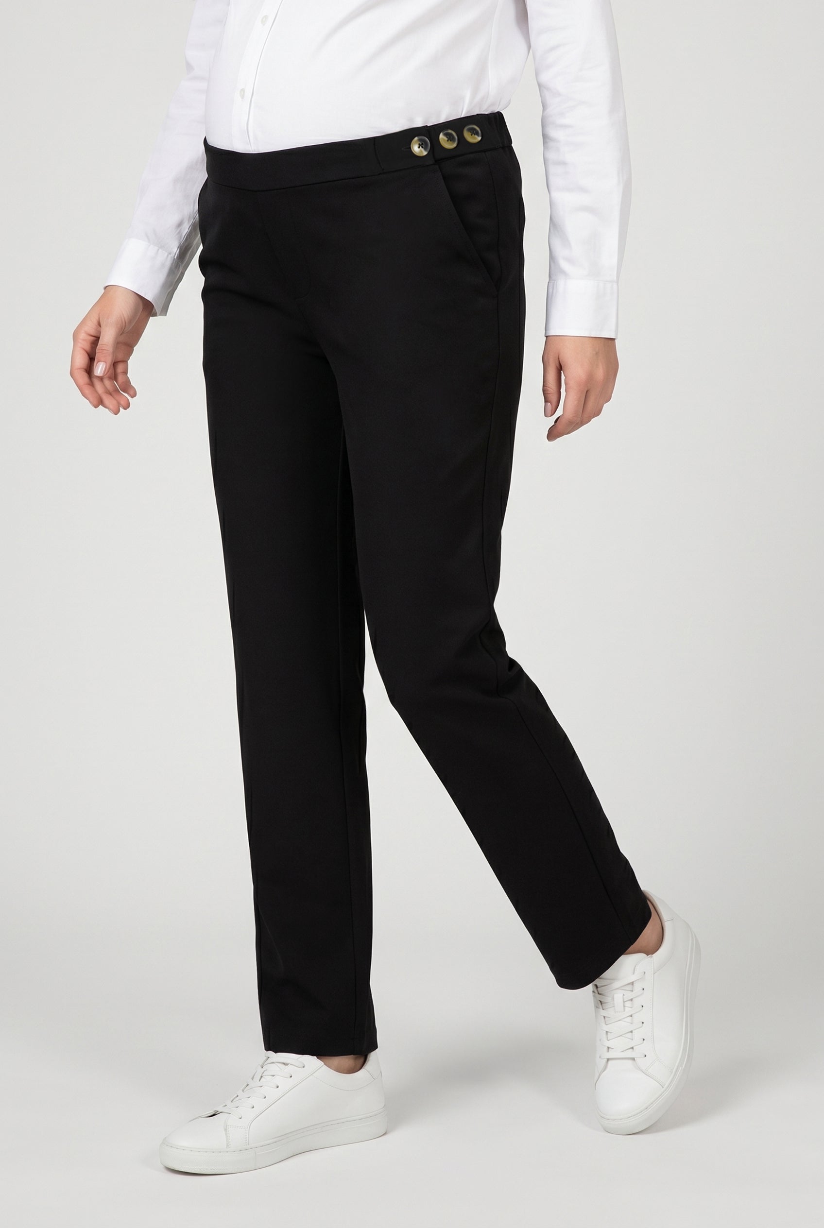 Tailored Trouser with Side Buttons