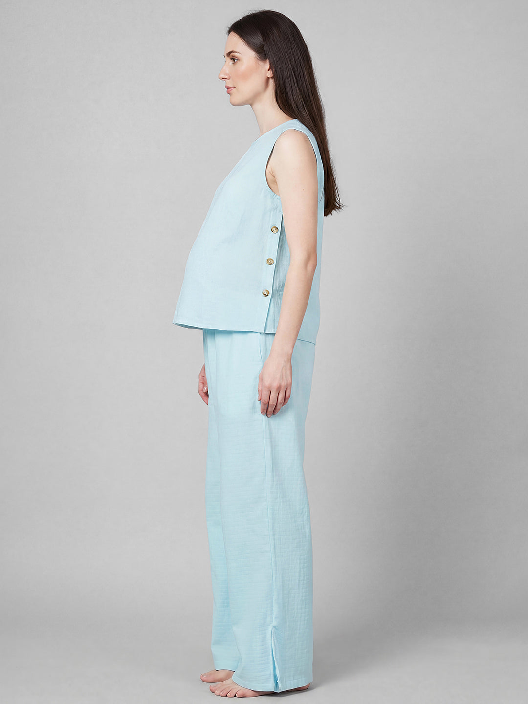 Side-Buttoned Nursing Co-Ord - Pants