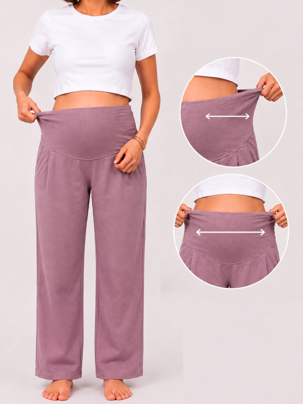 Over-Bump Straight Pants - Ash