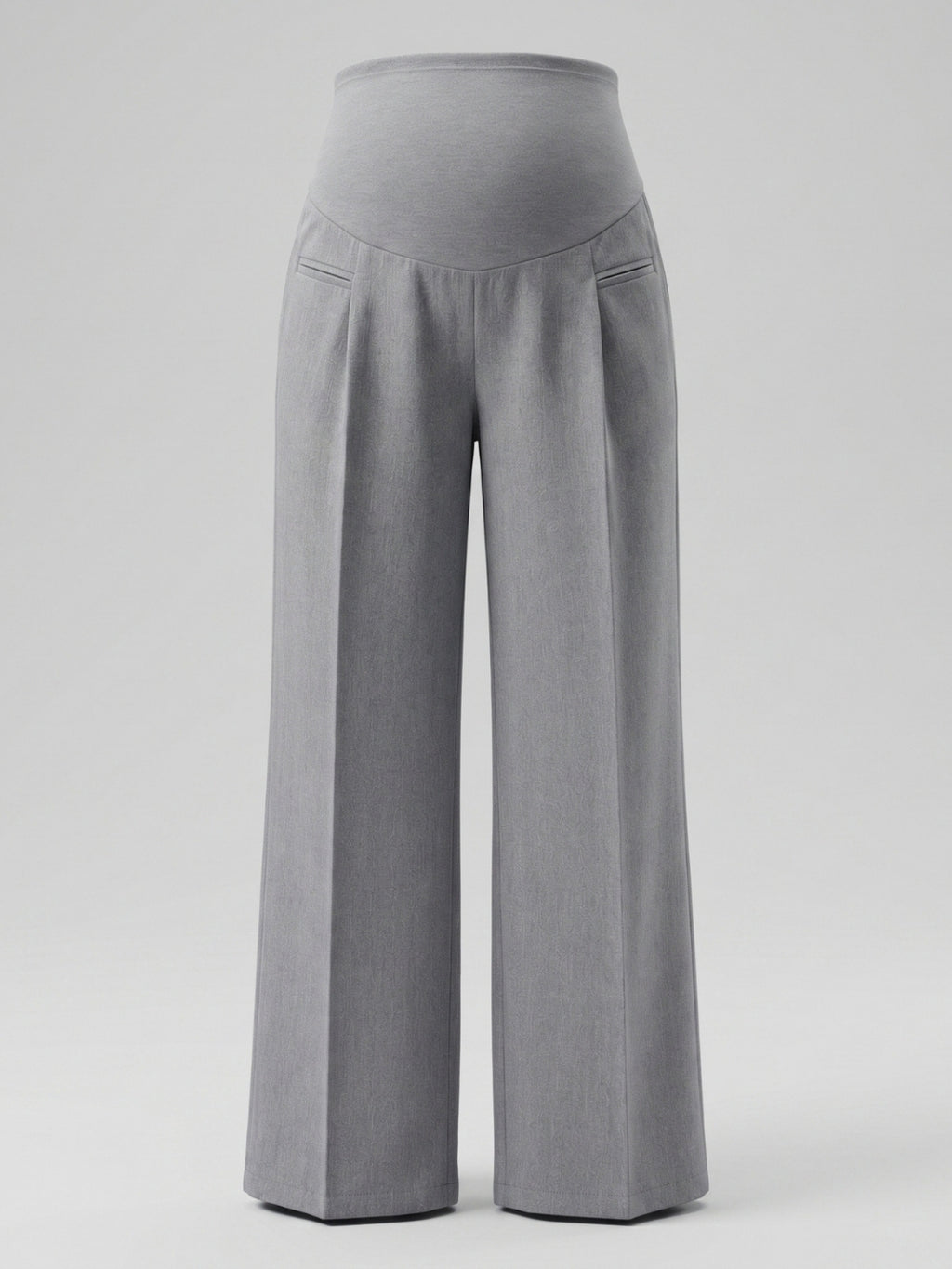 Over-Bump Wide Leg Trousers - Silver