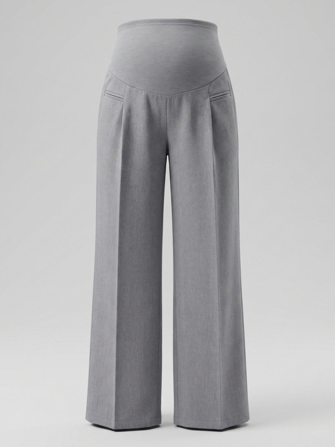 Over-Bump Wide Leg Trousers - Silver