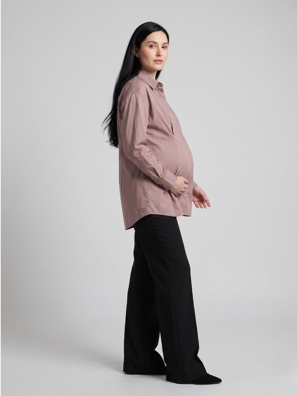 The Panelled Shirt - Dust Pink