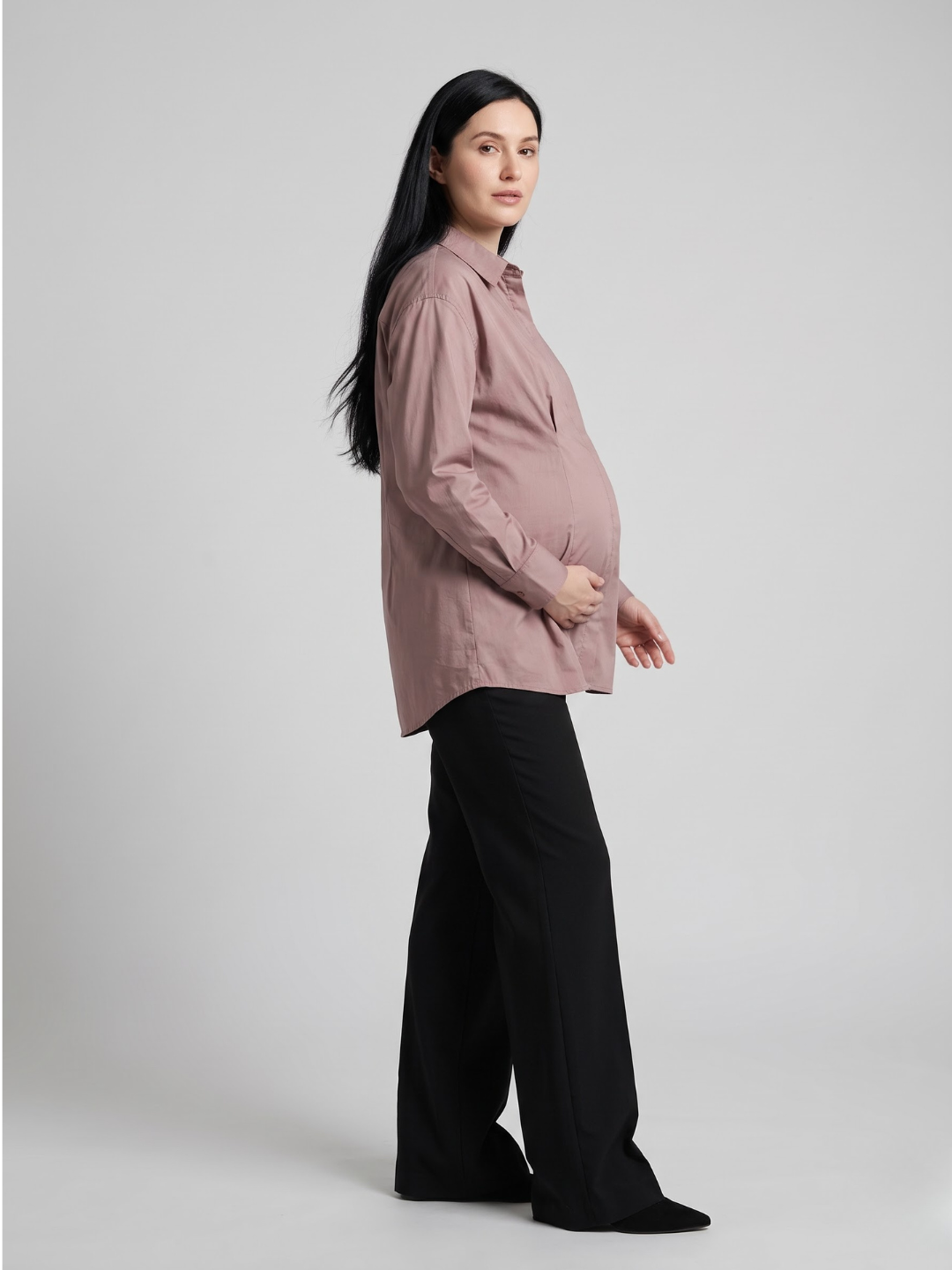 The Panelled Shirt - Dust Pink