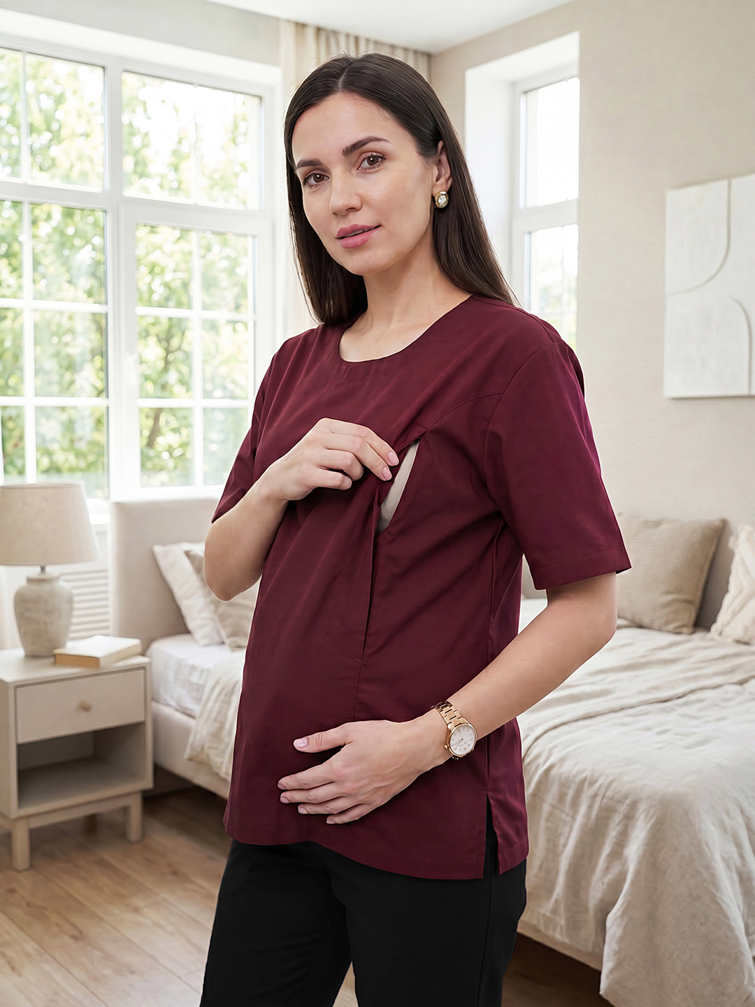 Magnetic Snap Nursing Tee