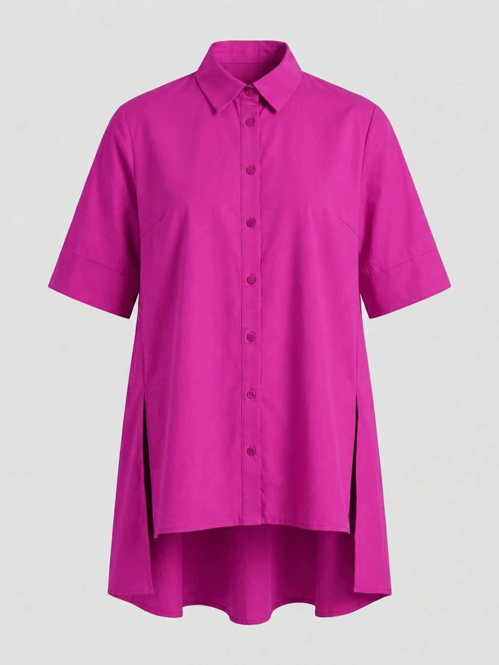 Oversized High-Low Shirt - Fuschia