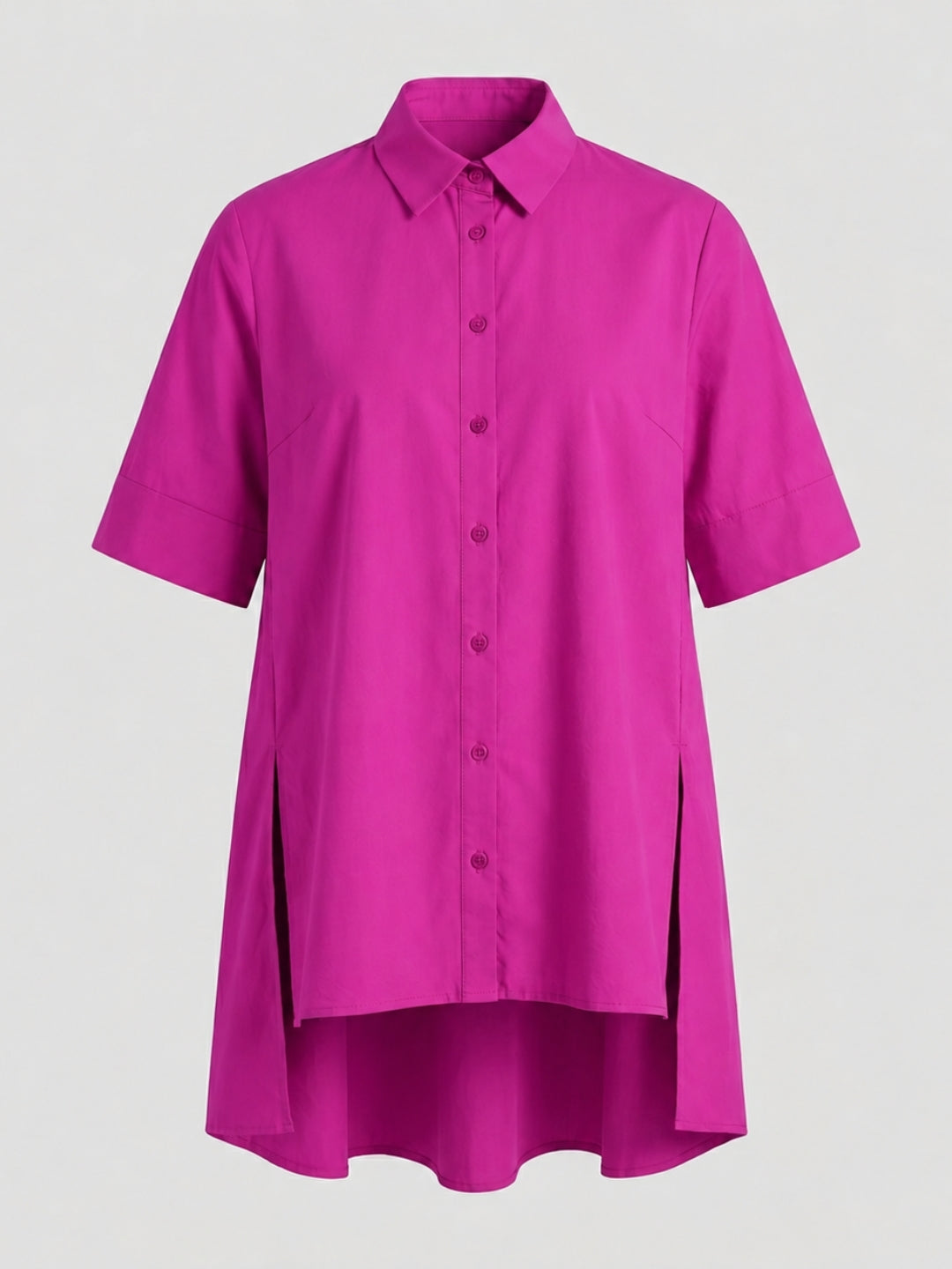 Oversized High-Low Shirt - Fuschia