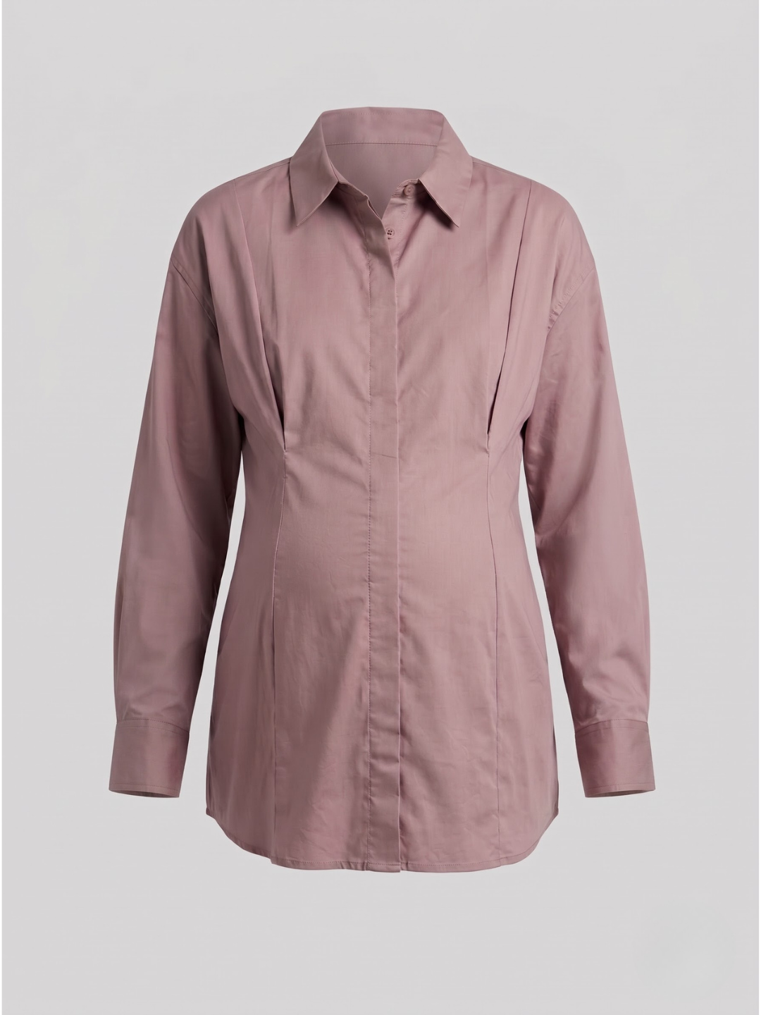 The Panelled Shirt - Dust Pink