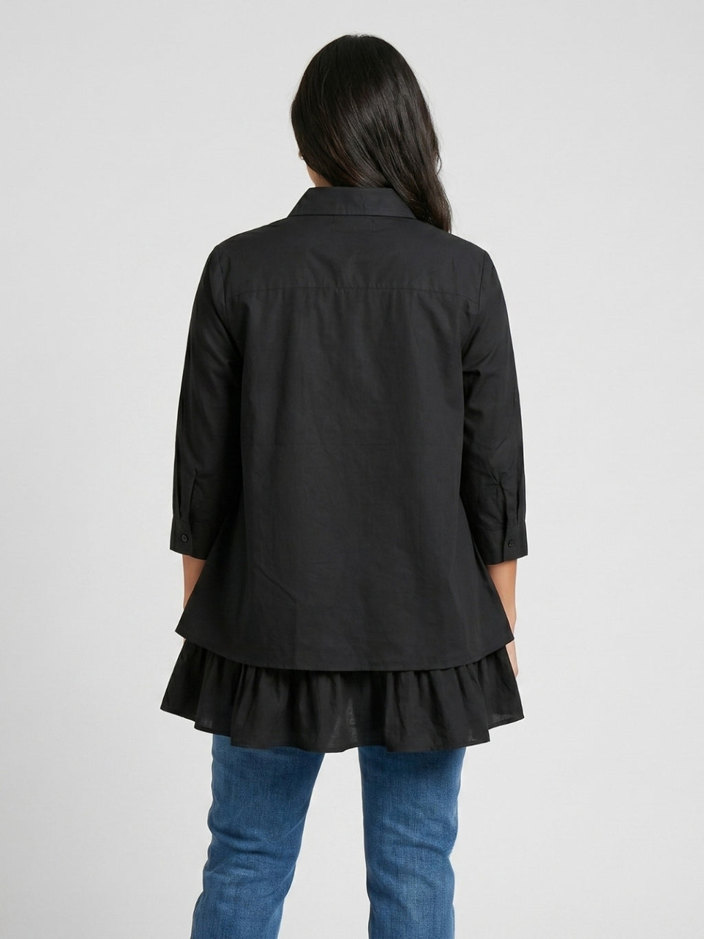 Layered Bloom Top - Black