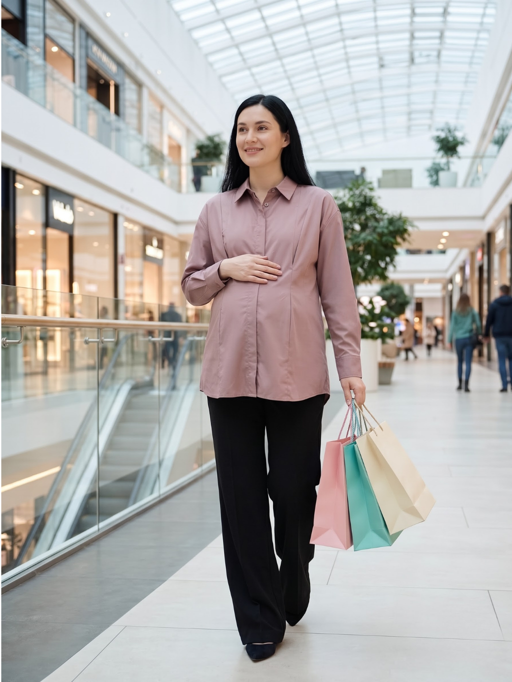The Panelled Shirt - Dust Pink