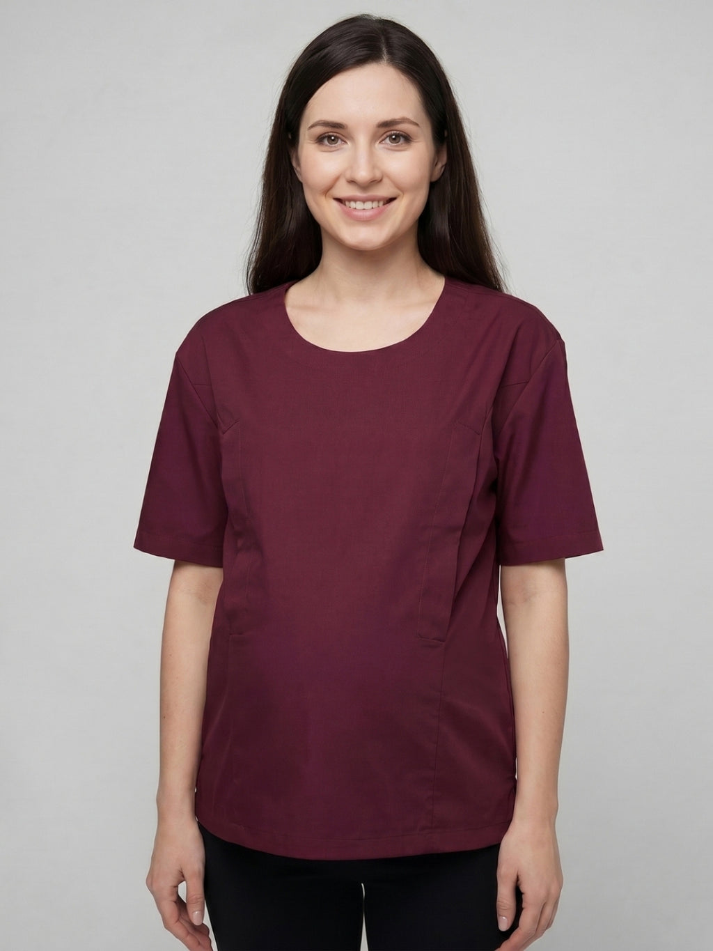 Magnetic Snap Nursing Tee - Wine