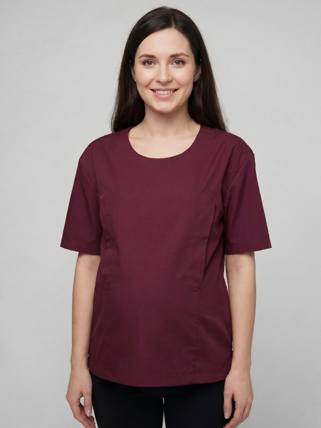 Magnetic Snap Nursing Tee - Wine