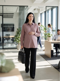 The Panelled Shirt - Dust Pink