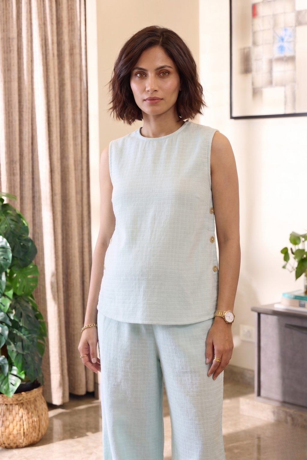 Side-Buttoned Nursing Co-Ord