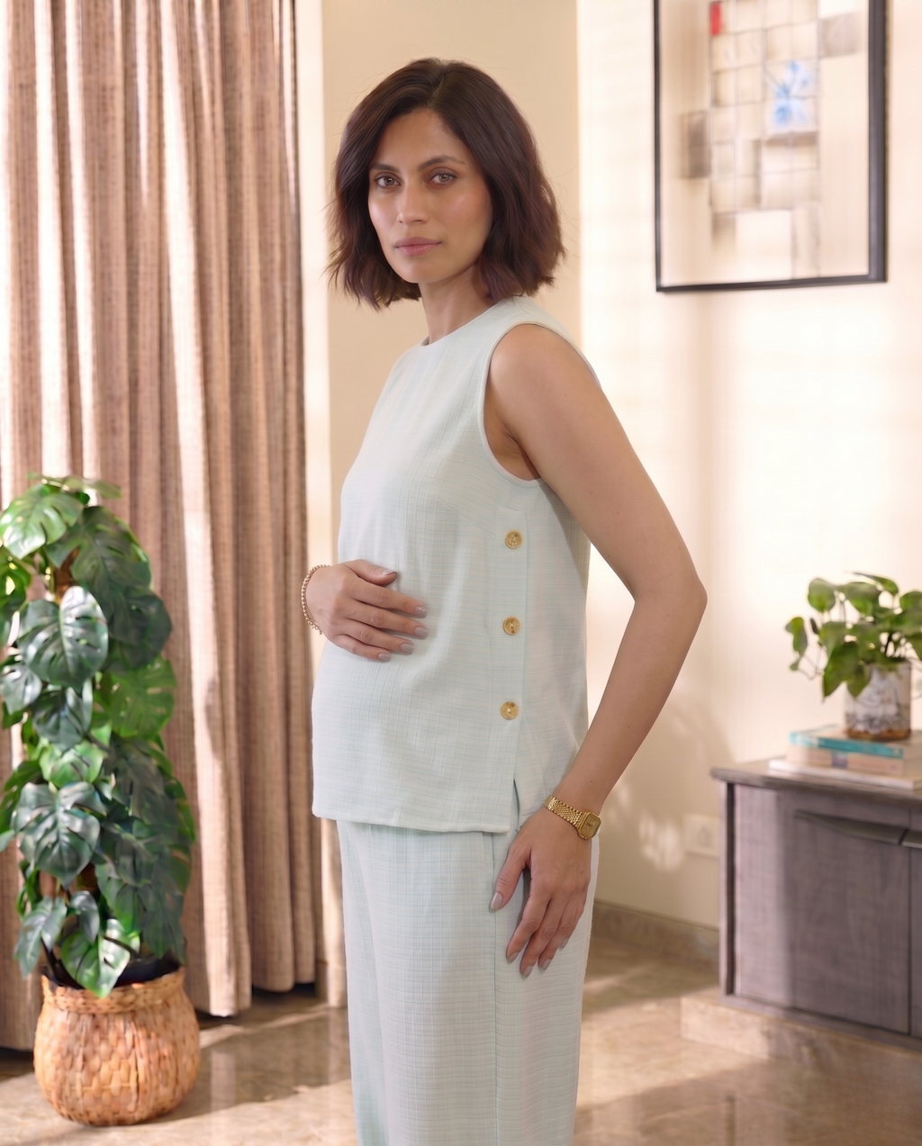 Side-Buttoned Nursing Co-Ord