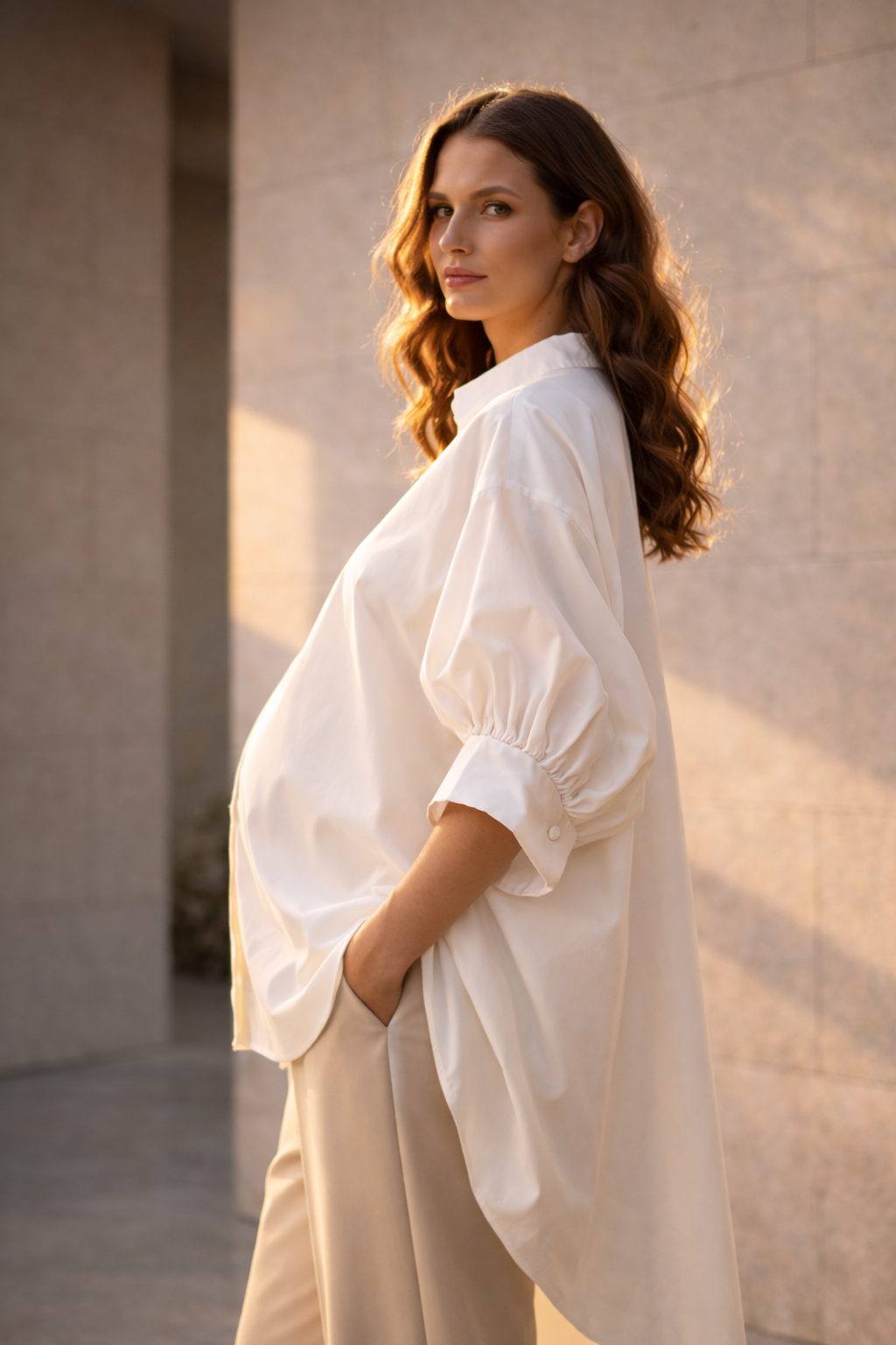 High-Low Drape Shirt