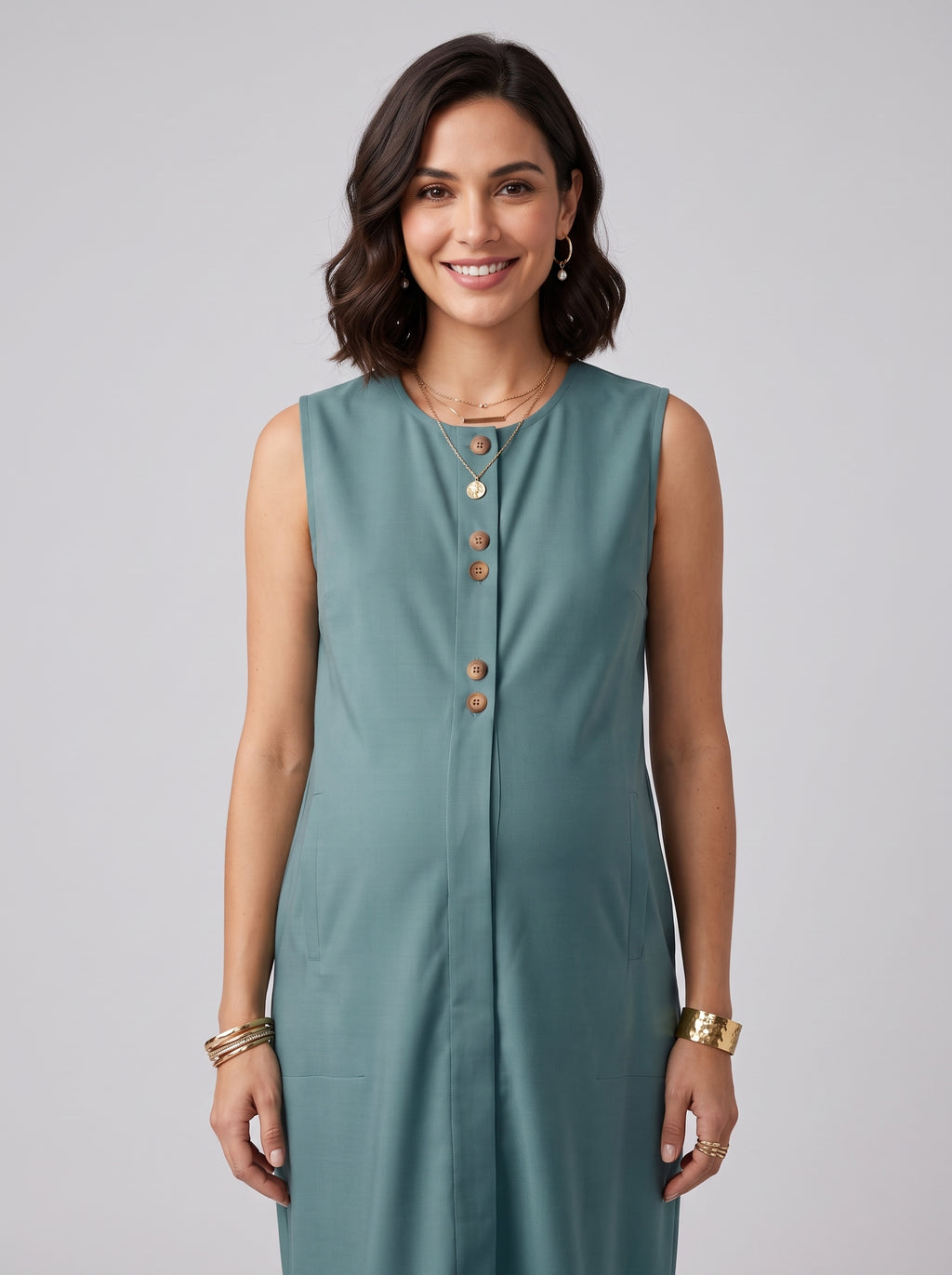 Cocoon Dress - Green