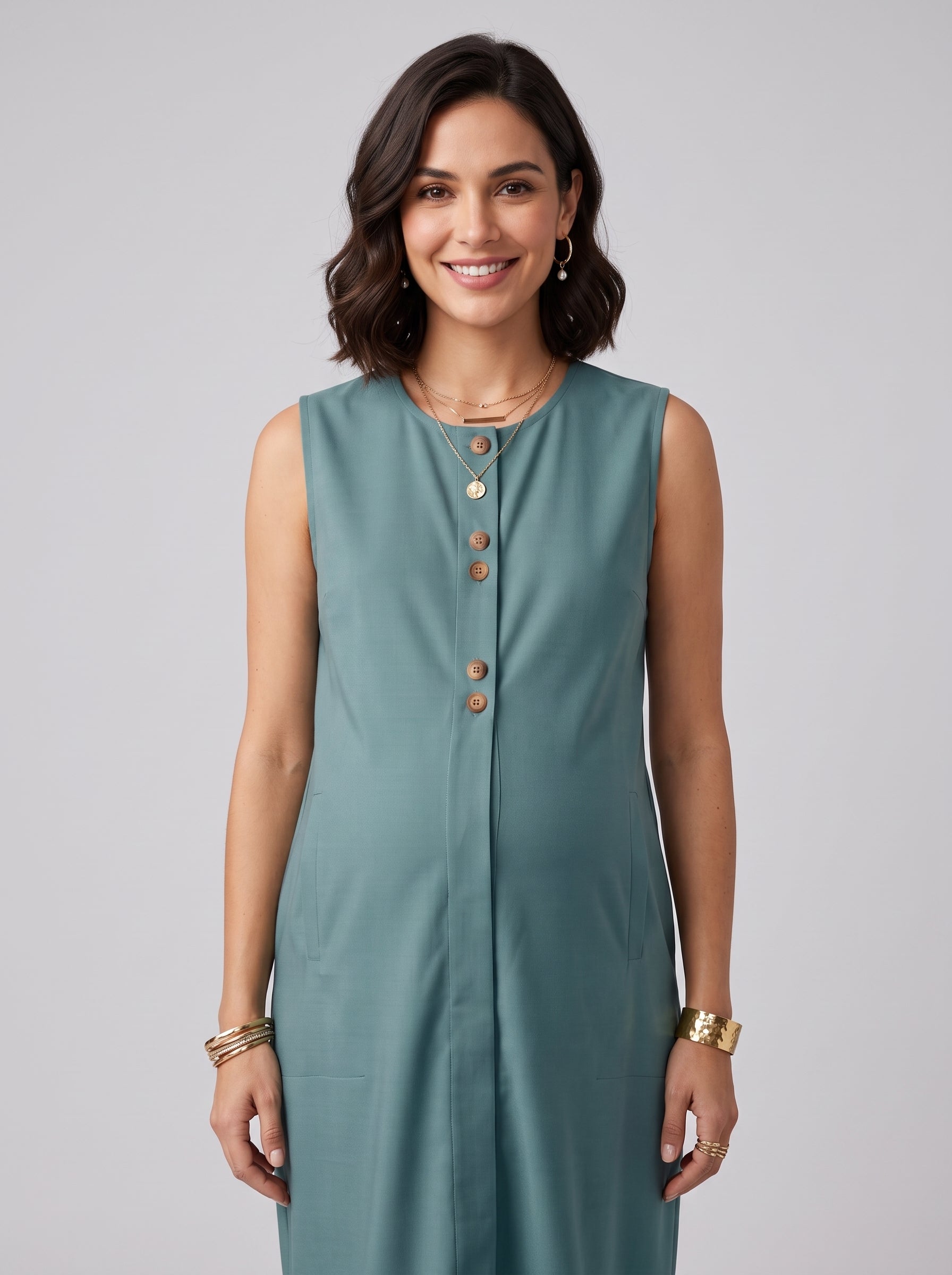 Cocoon Dress - Green