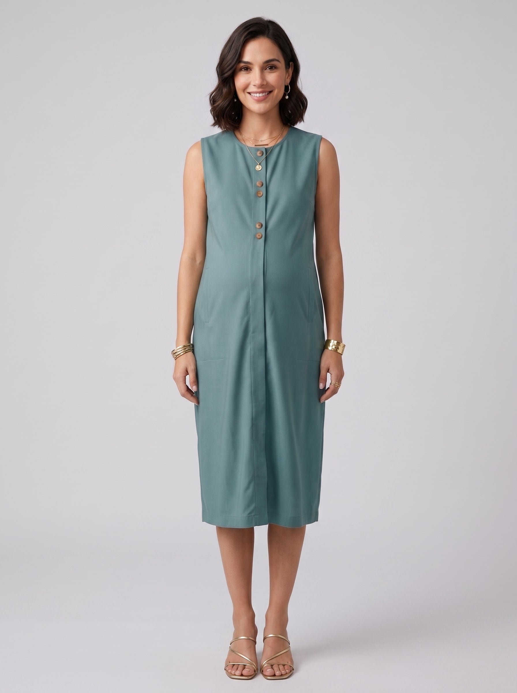 Cocoon Dress - Green