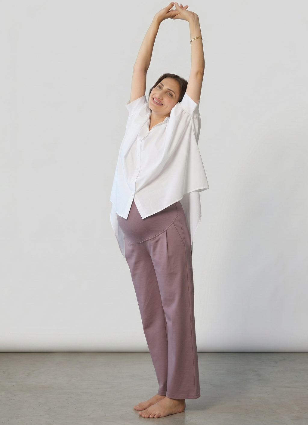 Over-Bump Straight Pants