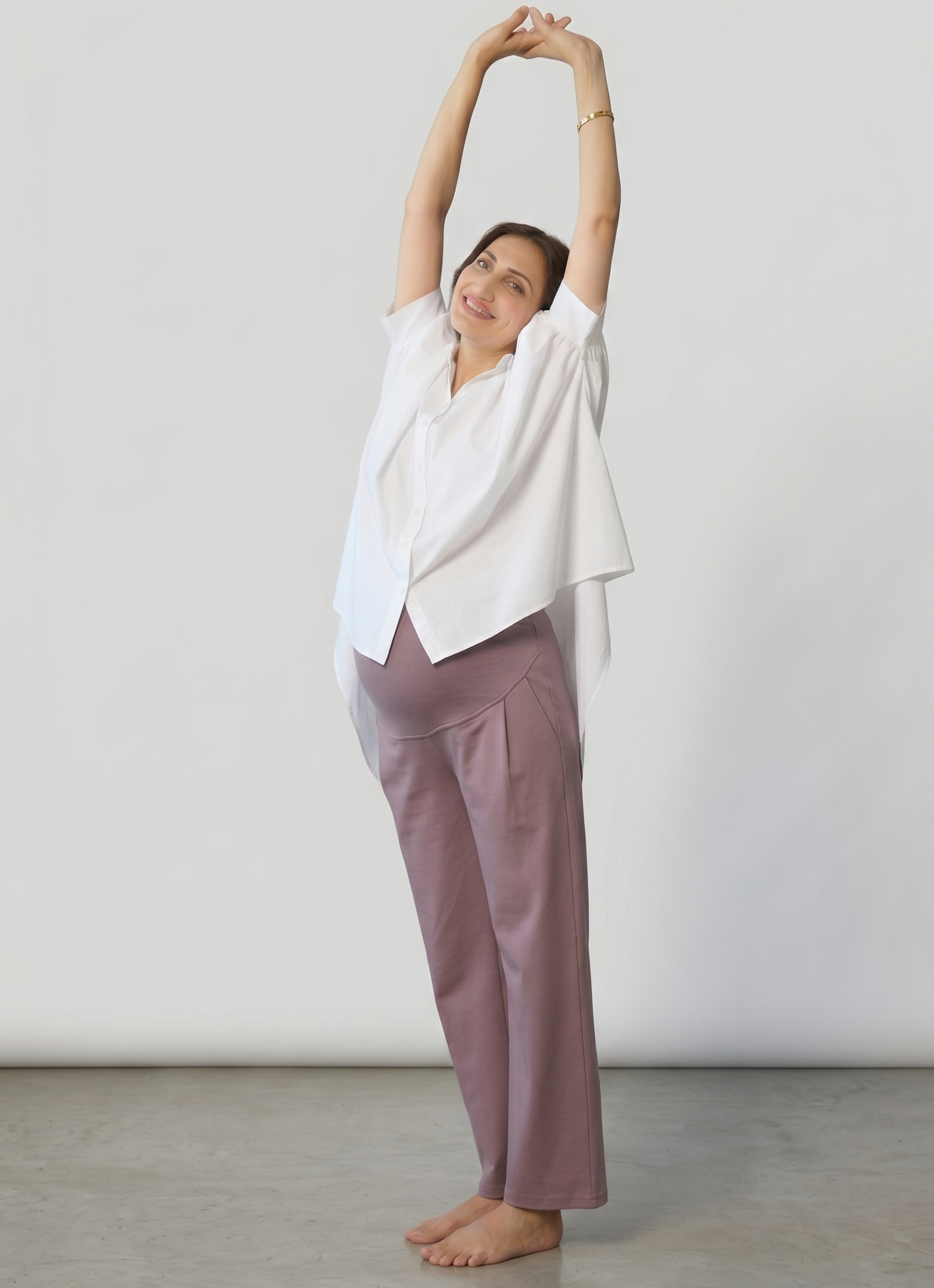 Over-Bump Straight Pants