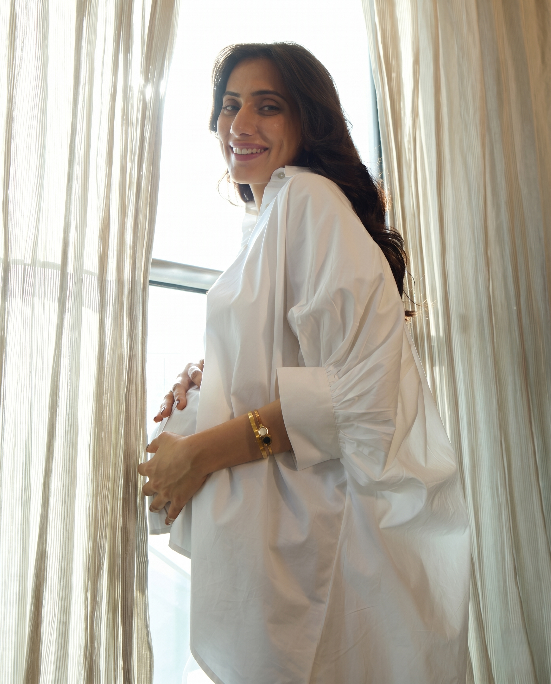 High-Low Drape Shirt