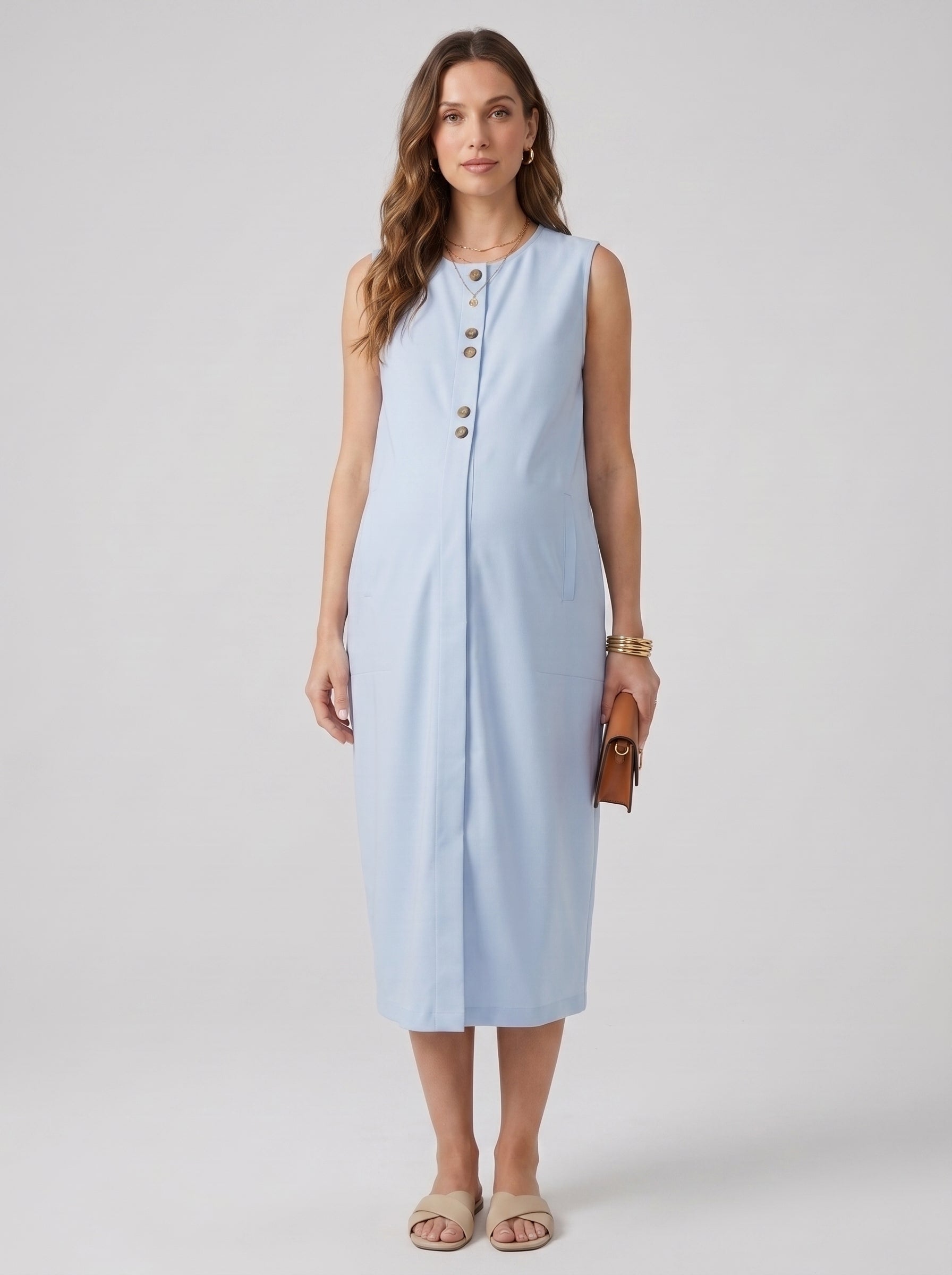 The Cocoon Dress - Sky Blue