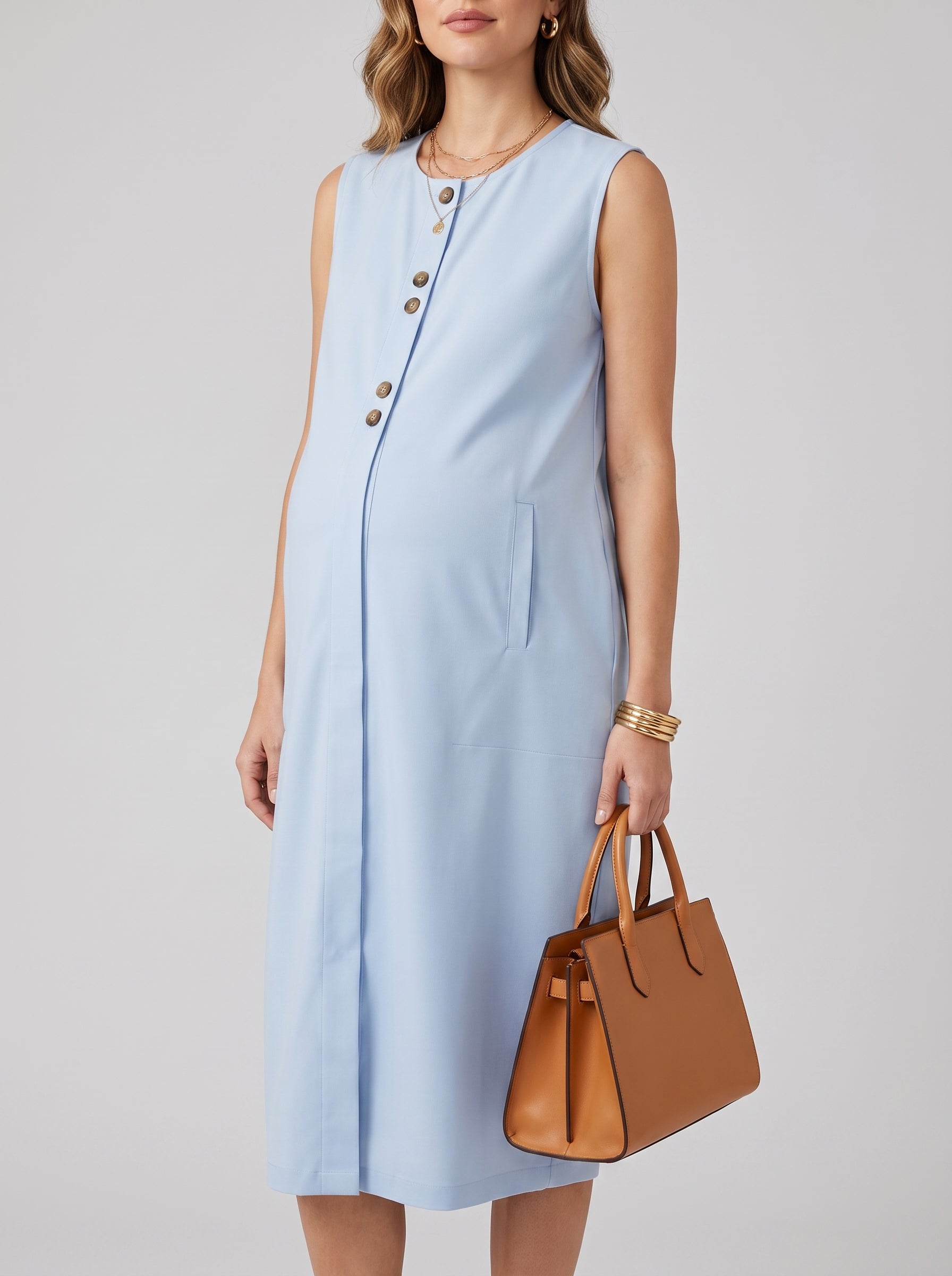 The Cocoon Dress - Sky Blue
