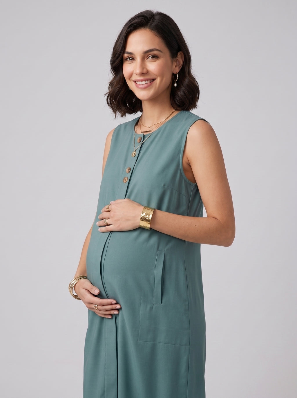 Cocoon Dress - Green