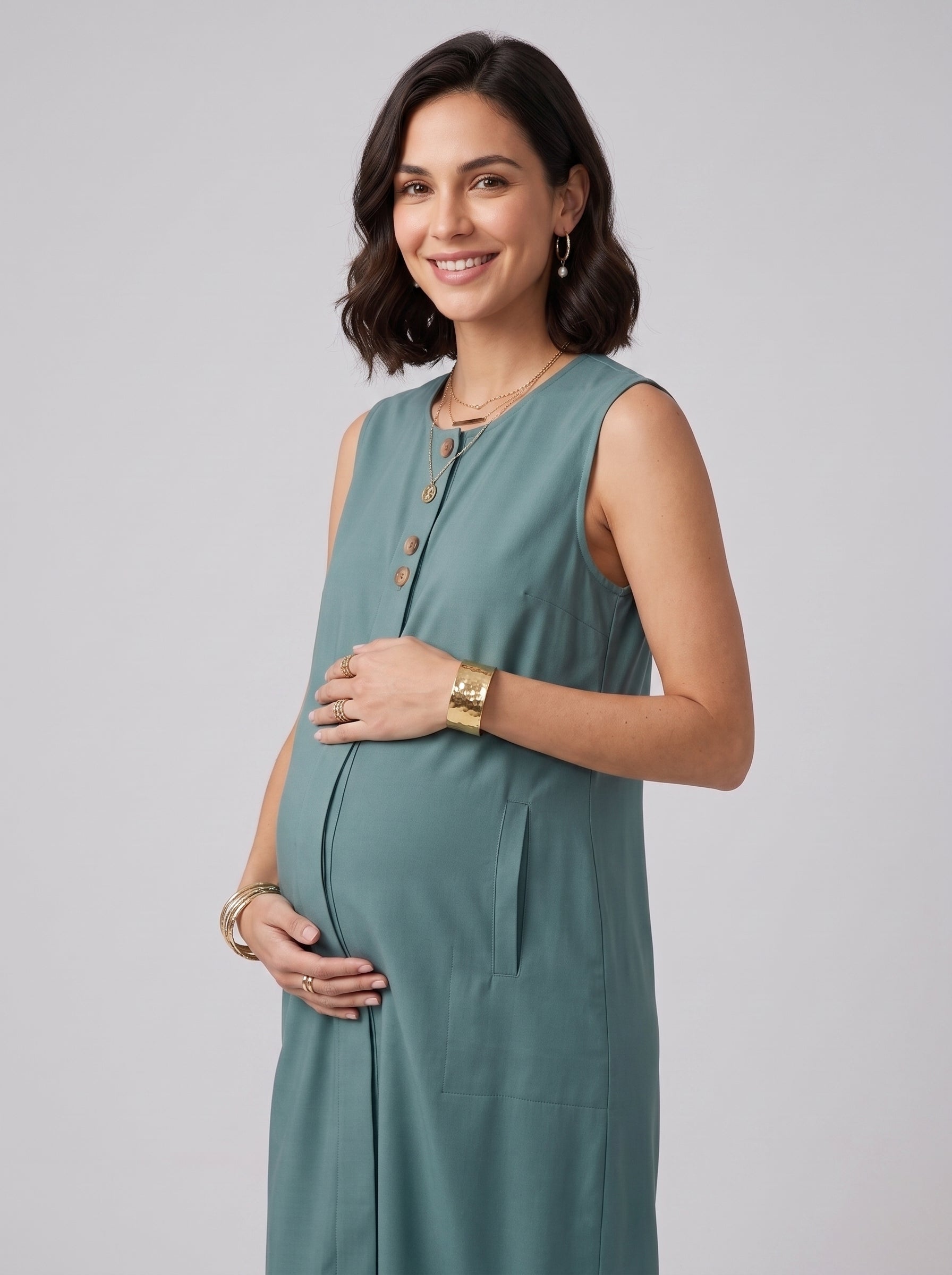 Cocoon Dress - Green