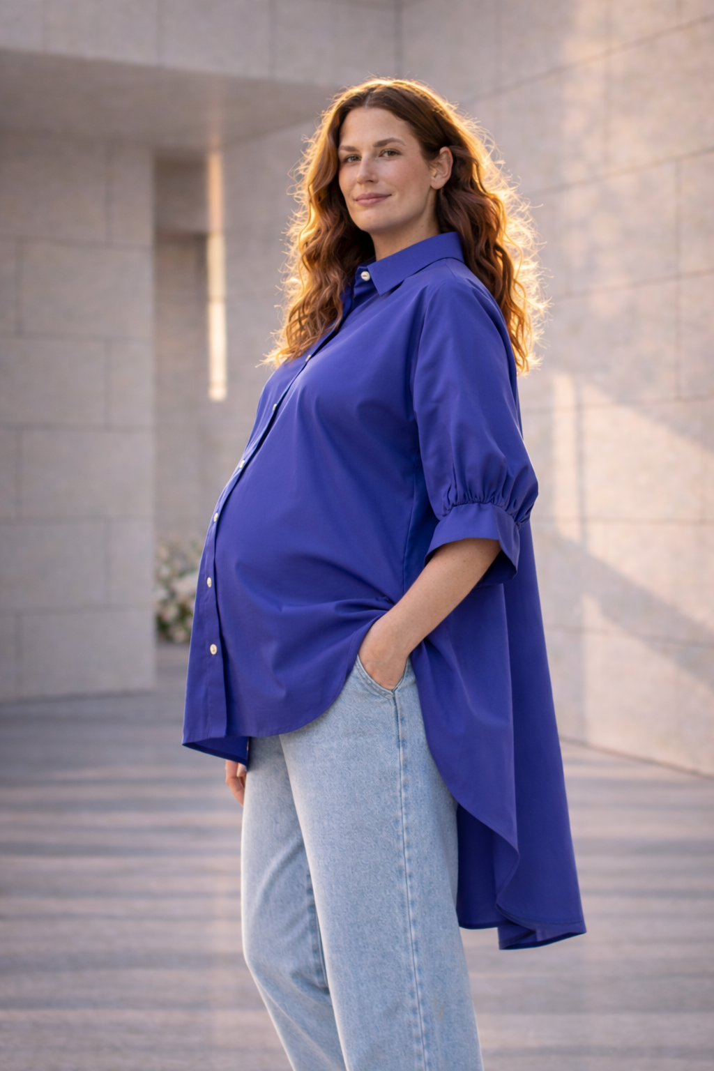 High-Low Drape Shirt