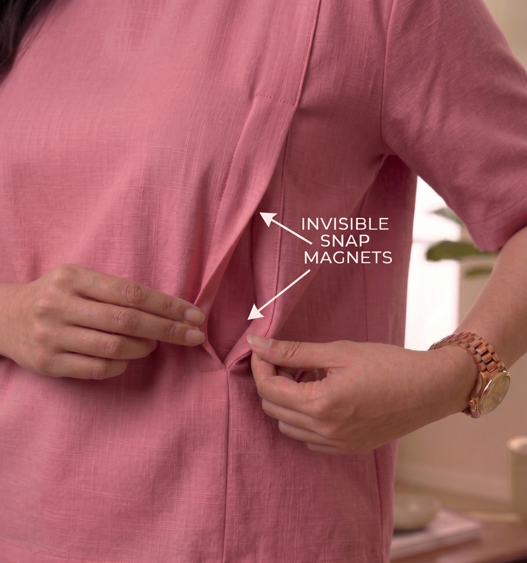 Magnetic Snap Nursing Tee