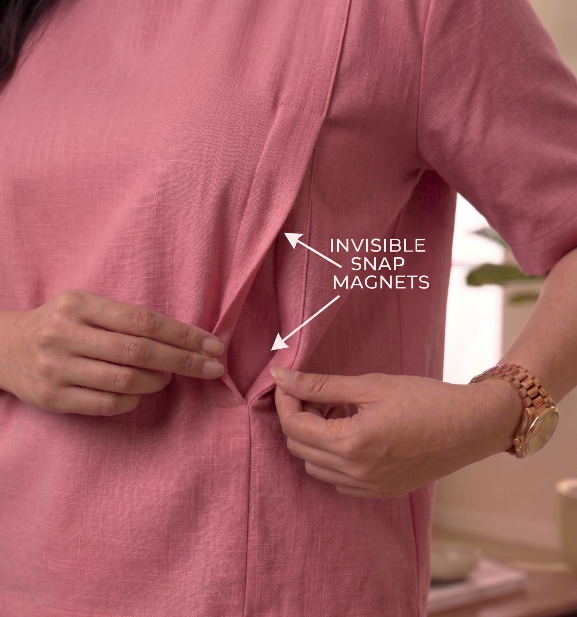 Magnetic Snap Nursing Tee