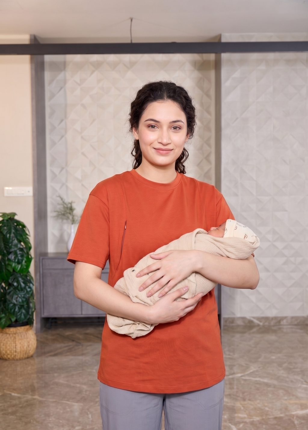 Double Zip Nursing Top