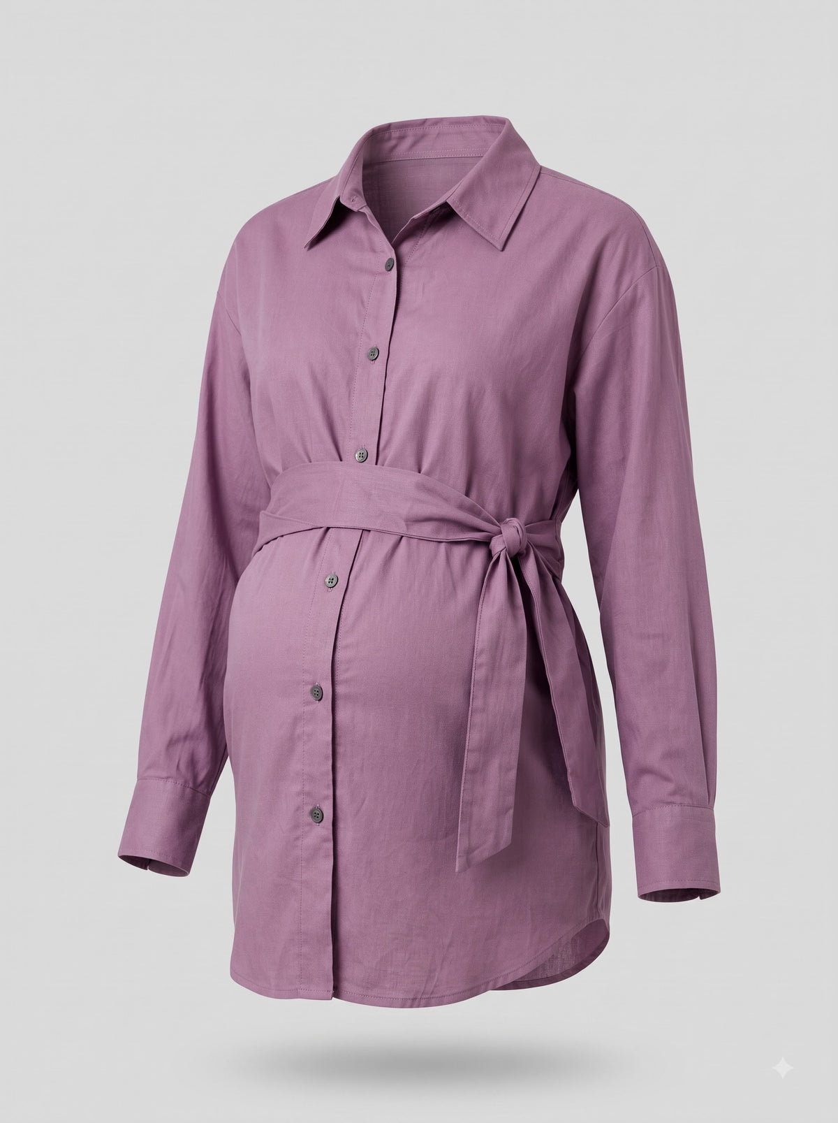 The Tie-Waist Shirt - Purple